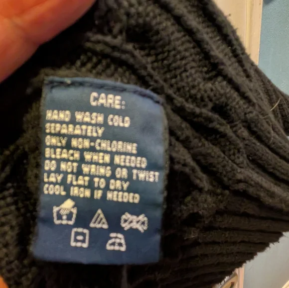 Ralph Lauren Black Cable Knit Zip-Up Hoodie - Picture 4 of 5